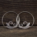Retro Earrings Ancient Silver