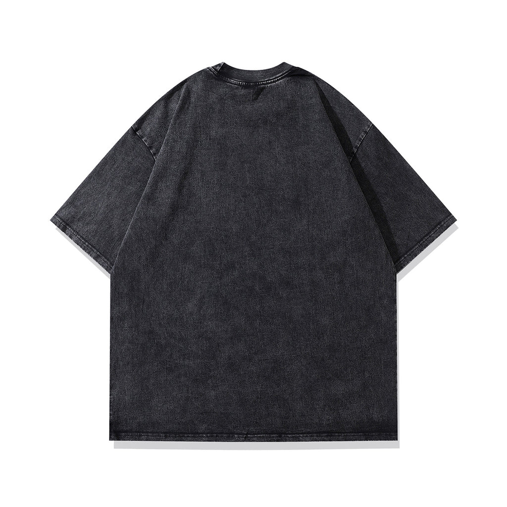 High Street Retro Washed Vintage American Retro Cotton Short Sleeve