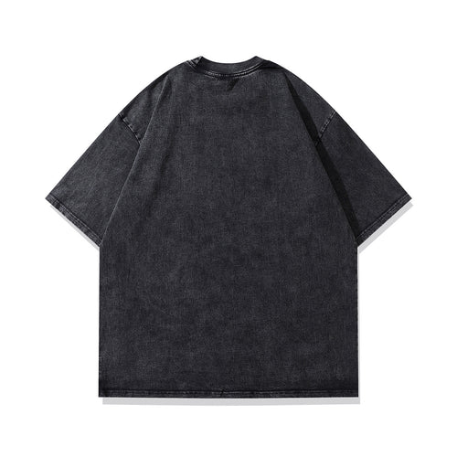 High Street Retro Washed Vintage American Retro Cotton Short Sleeve