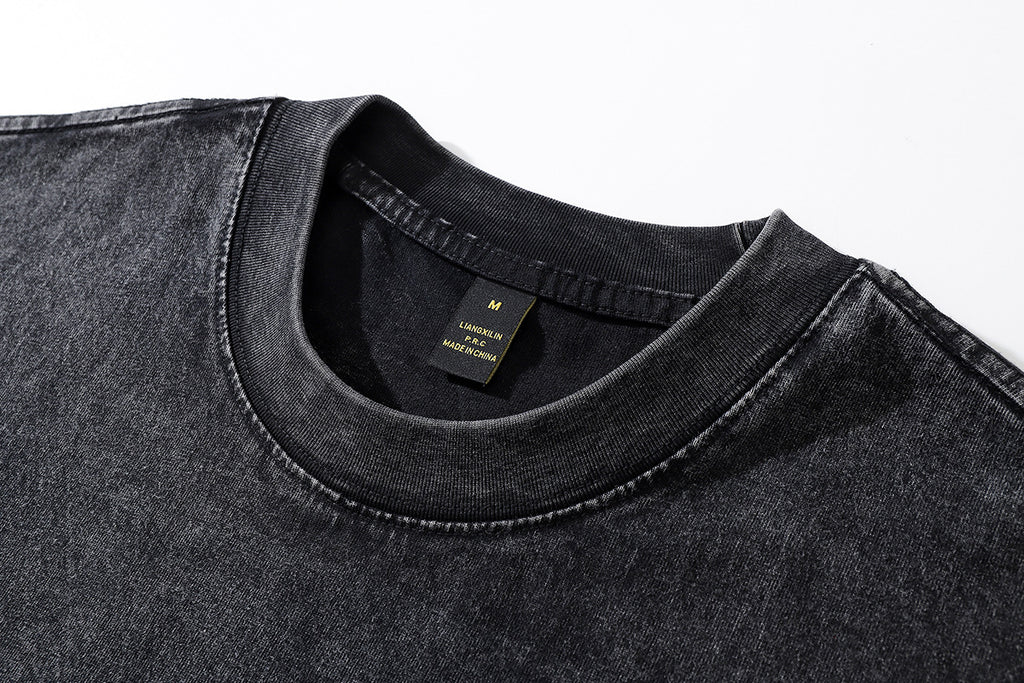 High Street Retro Washed Vintage American Retro Cotton Short Sleeve