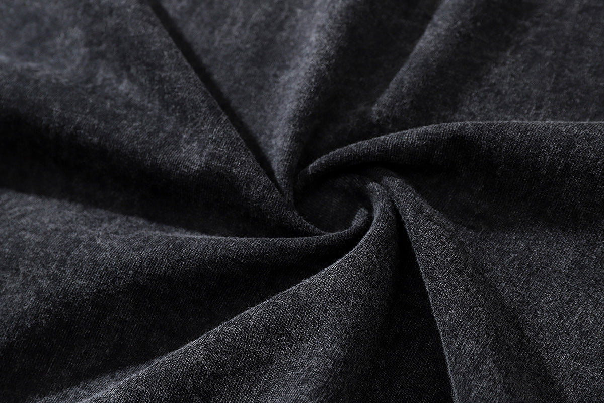 High Street Retro Washed Vintage American Retro Cotton Short Sleeve