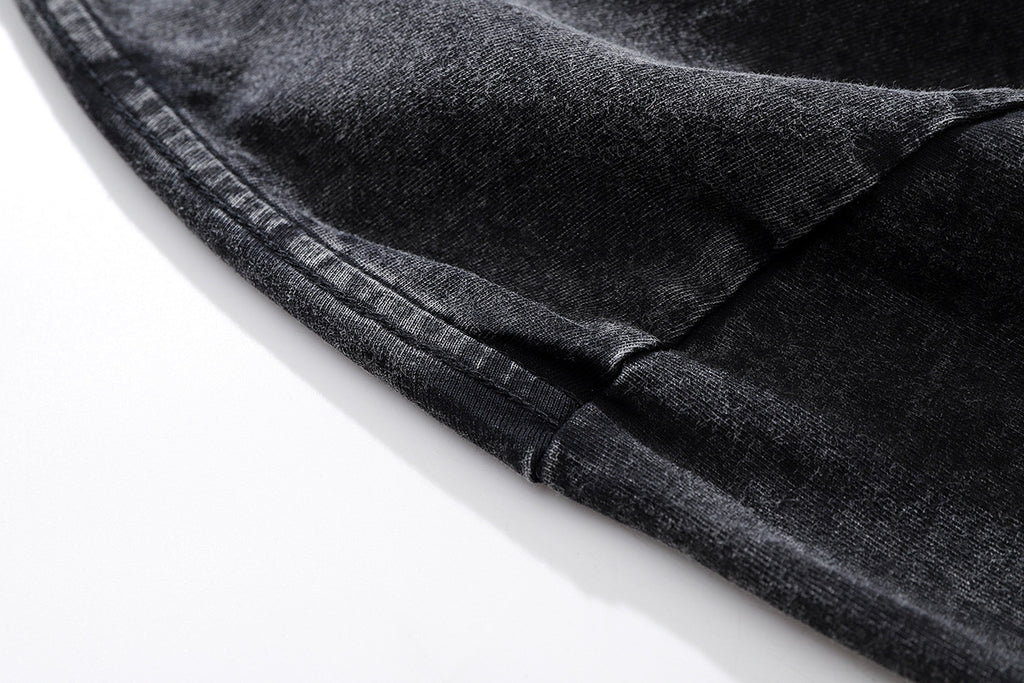 High Street Retro Washed Vintage American Retro Cotton Short Sleeve