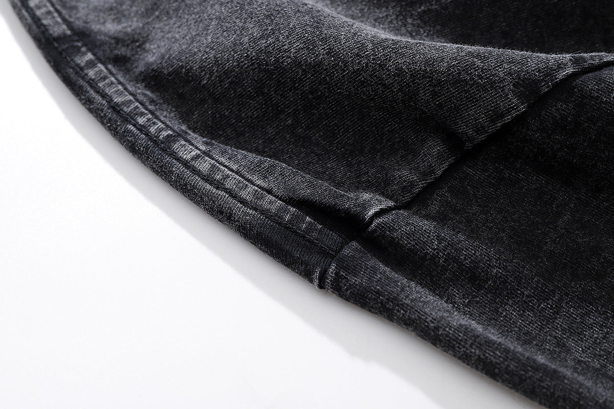 High Street Retro Washed Vintage American Retro Cotton Short Sleeve